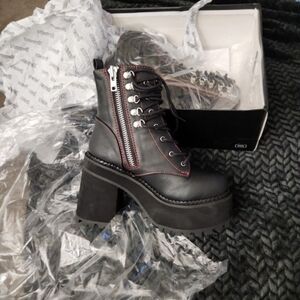 Black Platform Ankle Boots